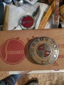 Original Vintage 1946 47 48 49 Studebaker Truck Horn Button Emblem Badge - Picture 1 of 4