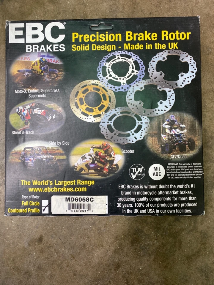 Rotor de freno contorneado EBC MD6058C Supercross Honda CR80R, CR80RB, CR85RB, CRF Foto 1 de 1