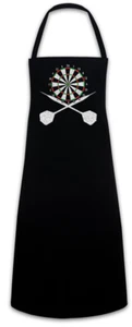 Darts Board And Crossed Darts Grillschürze Kochschürze Sports Dart Arrow Arrows - Picture 1 of 1