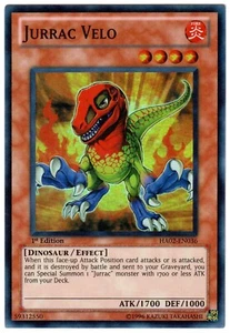 Yu-Gi-Oh! Jurrac Velo HA02-EN036 Hidden Arsenal 2 Super Rare NM 1st Edition - Picture 1 of 2