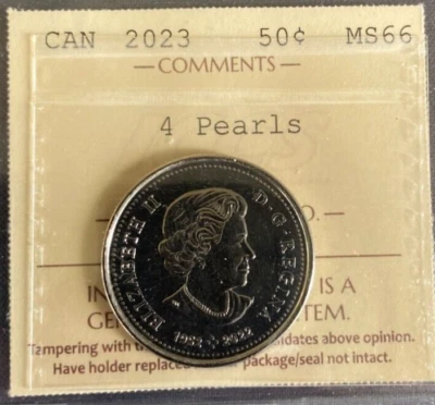 Canada - 50 cents - 2023 - 4 Pearls - ICCS Certified - MS-66 - Image 1 of 3