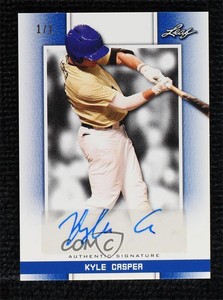 2019 Leaf Perfect Game National Showcase Blue Proof 1/1 Kyle Casper Auto 0v2f