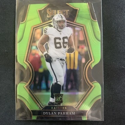 2022 Panini Select Raiders Dylan Parham Neon Green Die Cut Prizm (RC)  /299 - Image 1 of 3