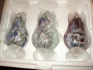 NEW 3 Bradford Exch. Mimi Jobes FAIRYLAND PORCELAIN ORNAMENTS. New in foam box. - Picture 1 of 2