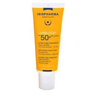 Isis Pharma UVEBLOCK SPF 50+ 40 ml Dray Touch Ultra Fluid Sensitive Skin - Picture 1 of 3