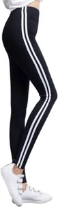 New Girls Leggings with Side Stripes Look Stylish Comfortable Age 13-16 years - Picture 1 of 18