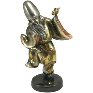 20th Century Asian Bronze Dancing Wise Man Figure - Picture 1 of 8
