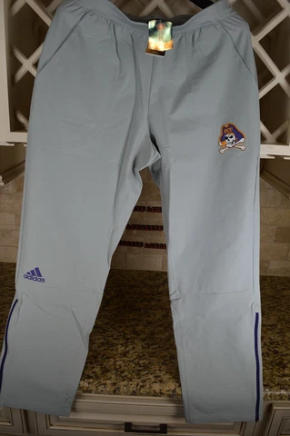 $75 East Carolina University Pirates NCAA Adidas Men Gray Squad Pants DH5578 Cover