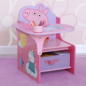 Homeschool Kinder Schreibtisch Peppa Pig spielen Malen Malen Kleinkind Schule Arbeit Eimer - Bild 1 von 3