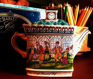 Vintage Porcelain SADLER TEAPOT CHAMPIONSHIPS SERIES " A ROUND OF GOLF " Boxed - Picture 1 of 12