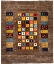 Gabbeh Handgeknüpfter Perserteppich 243 x 206 cm-Nomadic,Orient,Carpet,rug,Braun