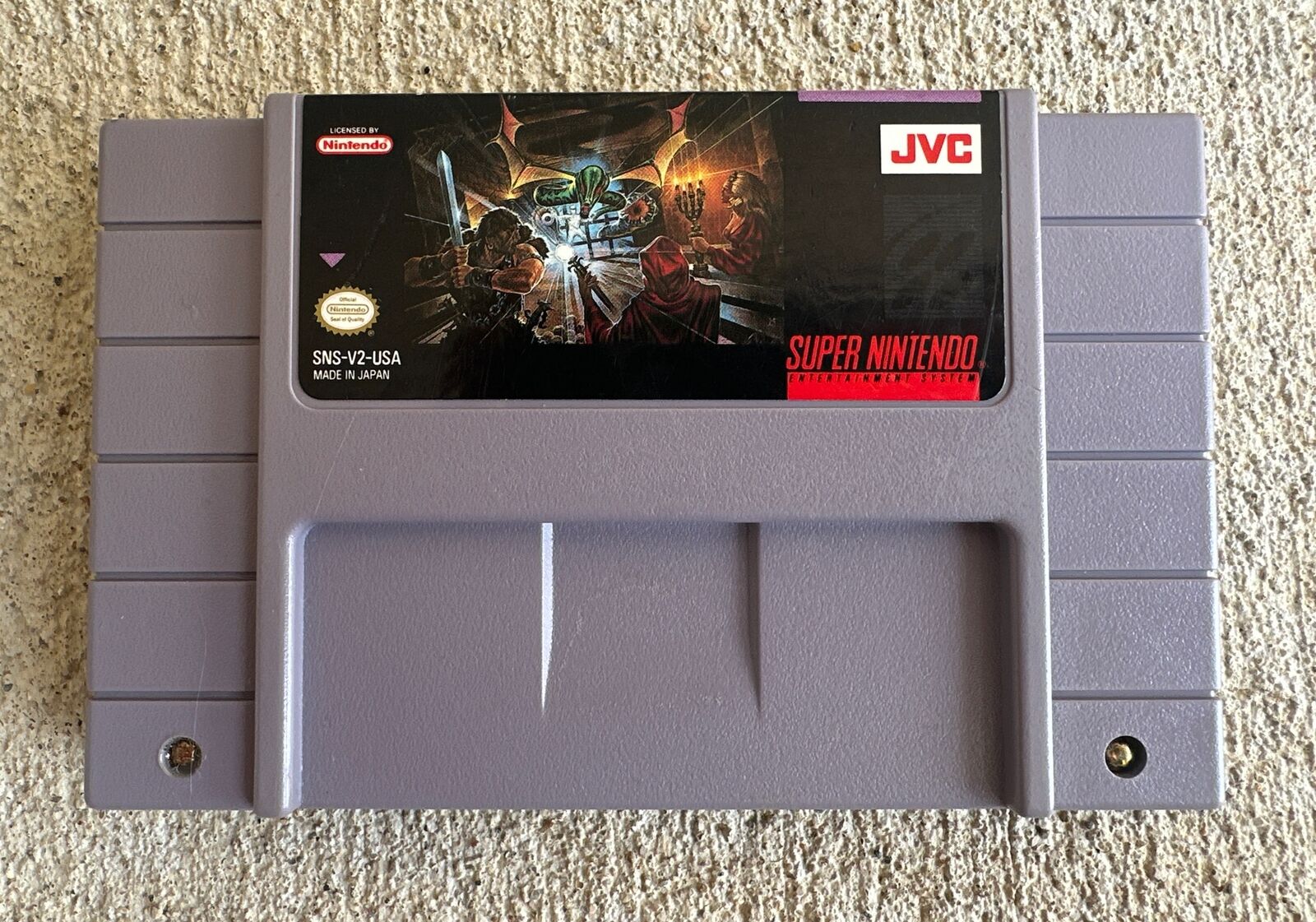 Super Nintendo SNES Dungeon Master Video Game Cartridge Clean / Tested