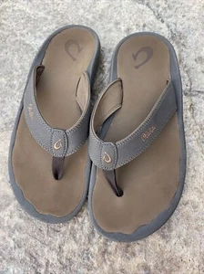 OLUKAI ‘Ohana  Men’s Tan Flip Flop Sandals-Size 12 - Picture 1 of 5