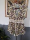  Free People "Watching Waves" Printed Cotton Romper,  - Small New
