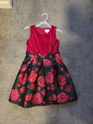 Vestido de fiesta para niñas talla 8, top de terciopelo Foto 1 de 4
