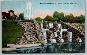 Electric Fountain in Forest Park St Louis Missouri MO Postcard Unposted - Picture 1 of 2