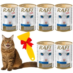 Rafi Cat Nassfutter für Katzen 6×415 g – Fisch, Dosen + Spatel - Bild 1 von 1
