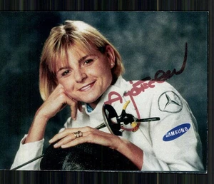 Tarjeta de autógrafo Anja Fichtel original firmada esgrima + A 247004 - Imagen 1 de 2