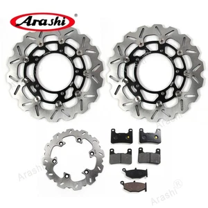 Arashi Front Rear Brake Discs Rotors Pads For Suzuki GSX1300R Hayabusa 2008-2012 - Picture 1 of 11