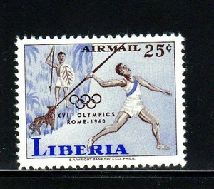 LIBERIA #C126 1960 OLYMPISCHE SPIELE POSTFRISCH SS NH O.G - Bild 1 von 2