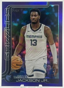 2025 Topps Jaren Jackson Jr. Purple Holo Foil /250 #184 Grizzlies - Picture 1 of 2