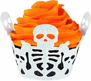 Wilton skeleton cupcake wrap 18 pezzi, carta, scheletro - Foto 1 di 1