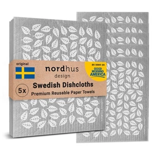 Swedish Dishcloths, 5 Cloths, Made in Sweden - Reusable, Washable Cellulose C... - Bild 1 von 9
