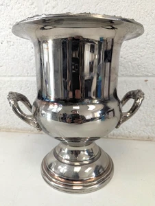 Silver Plated Medici Style Champagne / Wine Cooler Two Handle Vine Pattern 27cm - Picture 1 of 5