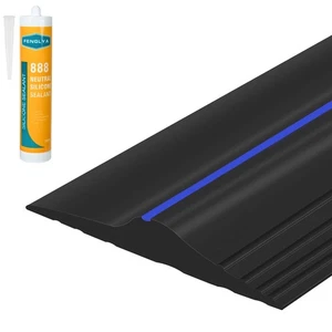 ToLanbbt 10Ft/3.05M Universal Garage Threshold Seal Strip with 300ml Black Se... - Picture 1 of 6