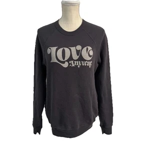 Inspirational Quote Sweatshirt Love Anyway Positive Message Gray Size Medium - Picture 1 of 7