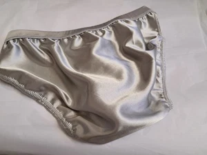 Hombres Charmeuse Satinado Bolsillo Completo Hecho a Mano EE. UU. Personalizado Plata S M L O XL - Imagen 1 de 1