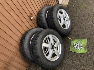 4xkomplette Winterreifen+Alufelgen+Muttern 195/65R15 91T für Ford Focus C-Max - Bild 1 von 23