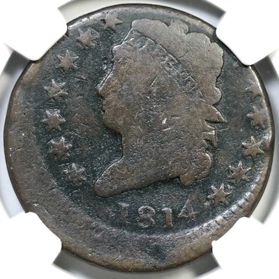 1814 S-295 R-1 NGC G Details Off Center Classic Head Large Cent Coin 1c - Image 1 of 3