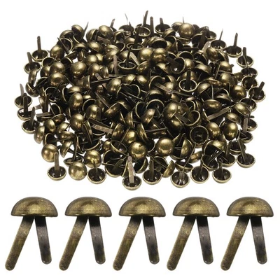 500pcs Brads Paper Fastener, 12mmx20mm Metal Split Pin for Paper Craft, Bronze - Image 1 of 4