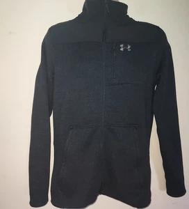 Under Armour Herren Coldgear Jacke Medium Pullover Langarm Full Zip Schwarz - Bild 1 von 6