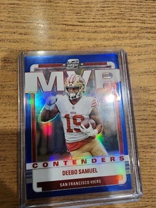 2022 Panini Contenders Optic MVP Contenders Blue Prizm #MVP-19 Deebo Samuel /99 - Picture 1 of 2