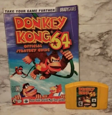Vntg Nintendo N64 Bradys DONKEY KONG 64 Game & Player Strategy Guide - No Poster Foto 1 de 4