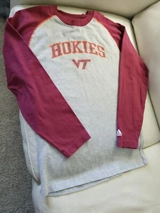 Adidas VT Virginia Tech T-shirt Hokies Long Sleeve Size L 14/16 Boy's - Picture 1 of 10