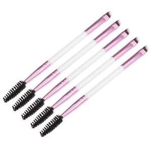 5pcs Soft Double Sided Eyebrow Extension Brush for Women Eye Makeup Pink White - Picture 1 of 7