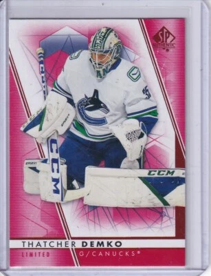 Thatcher Demko 2022-23 SP Authentic Limited Red #73 Vancouver Canucks - Image 1 of 2
