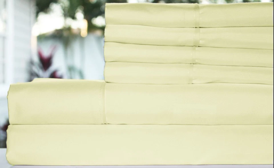 Premium Bamboo 6 pc sheet set silky soft HYPOALLERGENIC Full Queen DEEP POCKETS - Image 1 of 4