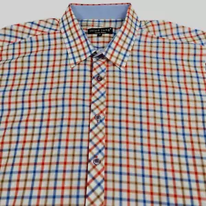 Camisa de vestir Jared Lang para hombre XL a cuadros manga larga abotonada - Imagen 1 de 8