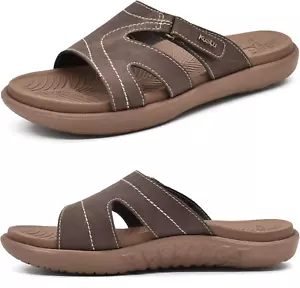 Womens Orthotic Slides W/ Arch Support, Lightweight Yoga Sandals, Cushioned Slip - Picture 1 of 12