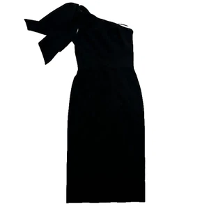 Dress the Population Tiffany One Sleeve Midi Dress Womens XS Extra Small Black - Picture 1 of 14