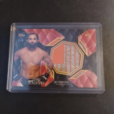 #7/8 Johny Hendricks Ruby Jumbo Relic Card 2016 Topps UFC Top of Class - Image 1 of 2