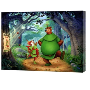 Home Wall Art Print Decor Disney Painting Through Sherwood Forest Canvas 16x20 - Picture 1 of 5