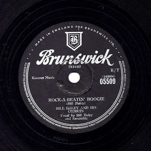 1955 BILL HALEY 78  ROCK-A-BEATIN BOOGIE / BURN THAT CANDLE  UK BRUNS 05509 E- - Picture 1 of 1