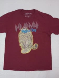 Def Leppard HIgh n Dry band tee shirt Large burgundy concert women men  - Picture 1 of 11