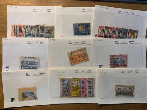 Colombia Airmail MH/Used Lot from Dealer Stock #2 Cover