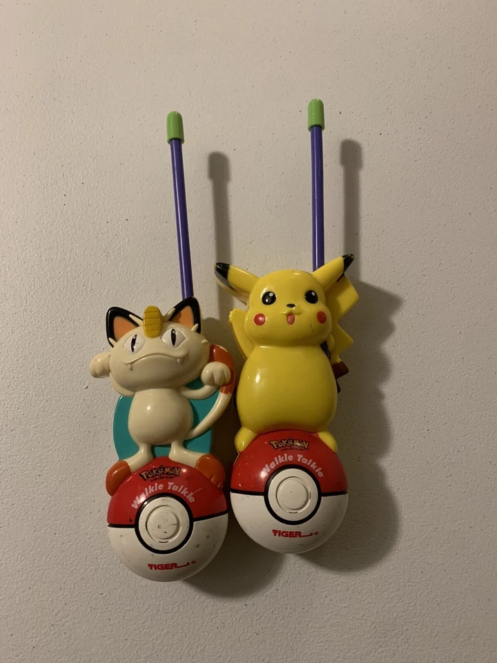 Pokémon Walkie Talkies Pikachu Meowth Vintage 1999 Working Condition (2) - Image 1 of 3